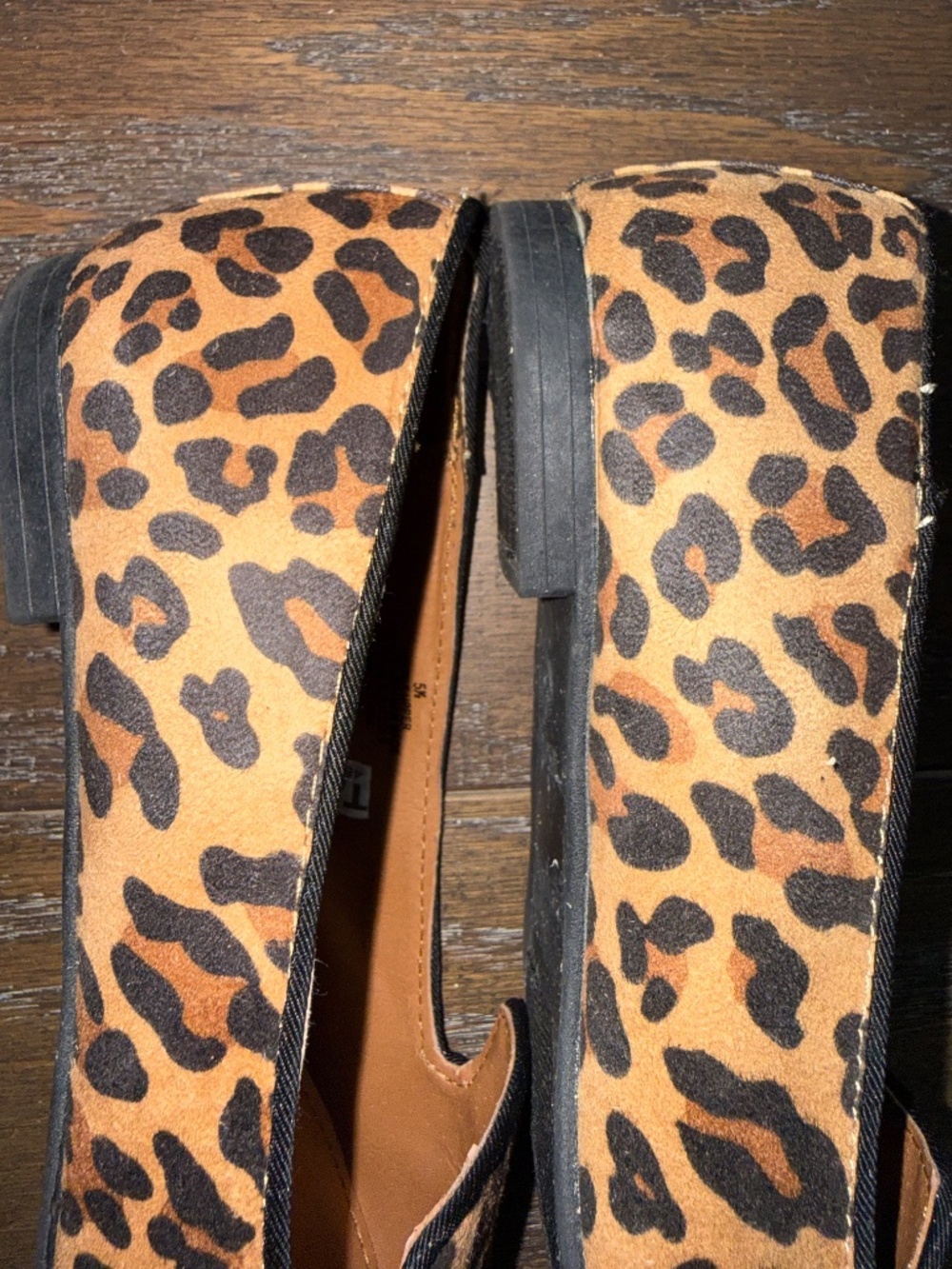 Mossimo Leopard Print Smoking Flats Loafers Size 5.5 Animal Print Slip-On Shoes - Picture 11 of 16